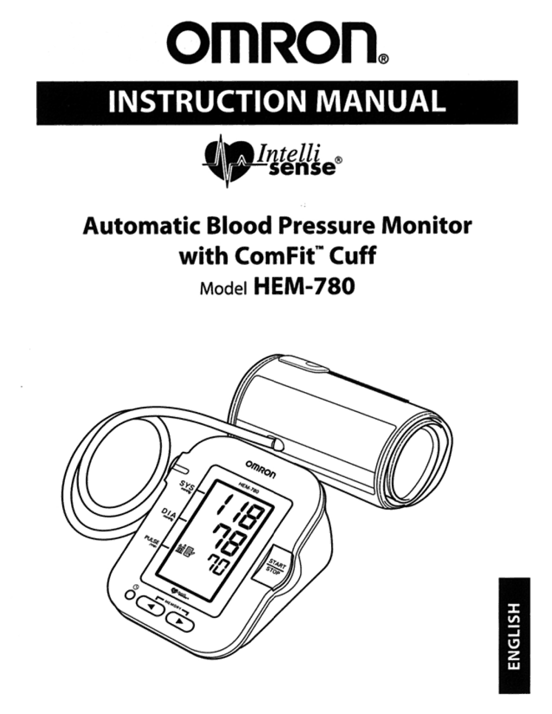 Omron Healthcare HEM-780 manual 