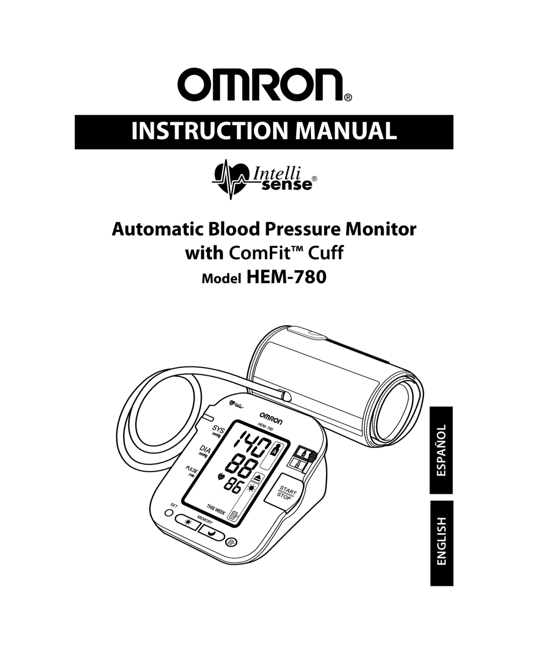 Omron Healthcare HEM-780 instruction manual Automatic Blood Pressure Monitor 