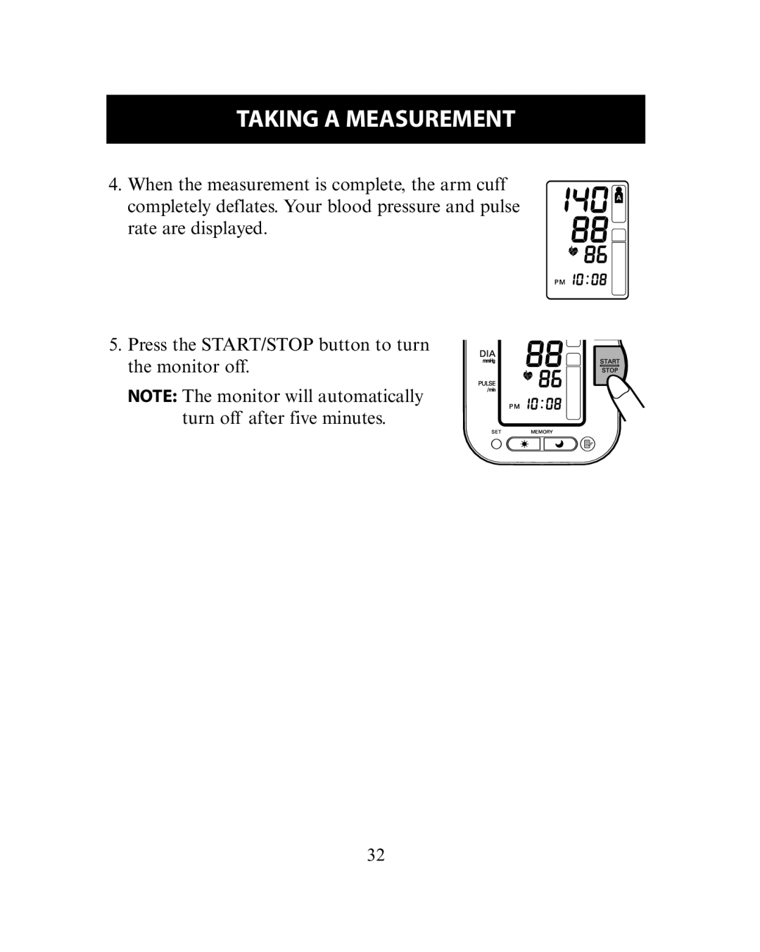 Omron Healthcare HEM-780 instruction manual Taking a Measurement 