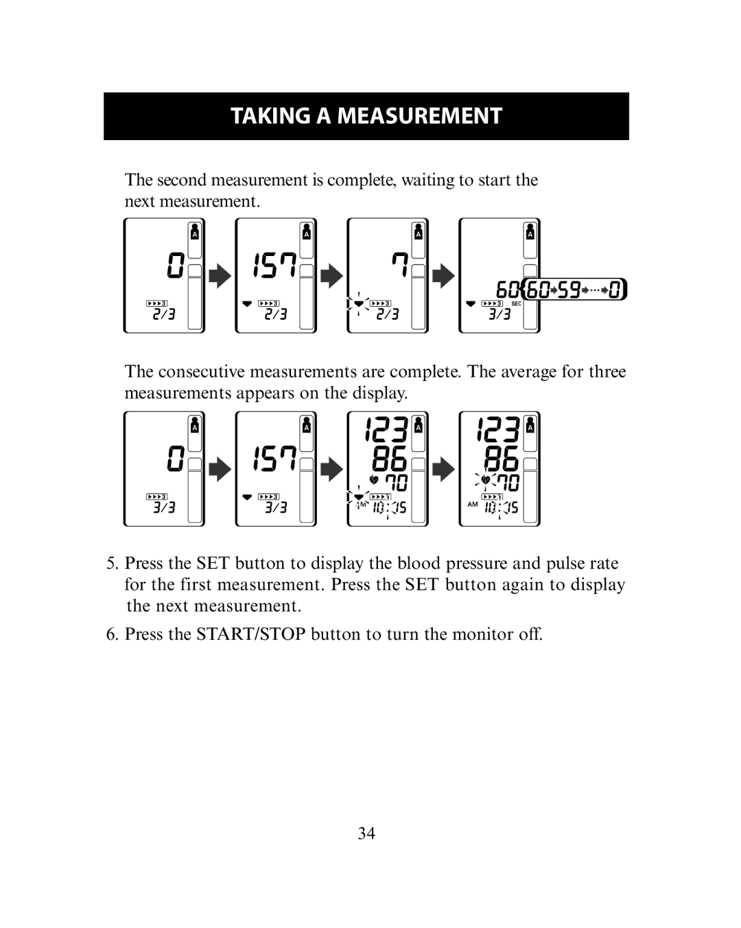 Omron Healthcare HEM-780 instruction manual Taking a Measurement 