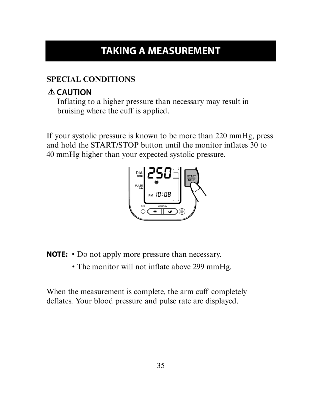 Omron Healthcare HEM-780 instruction manual Special Conditions 