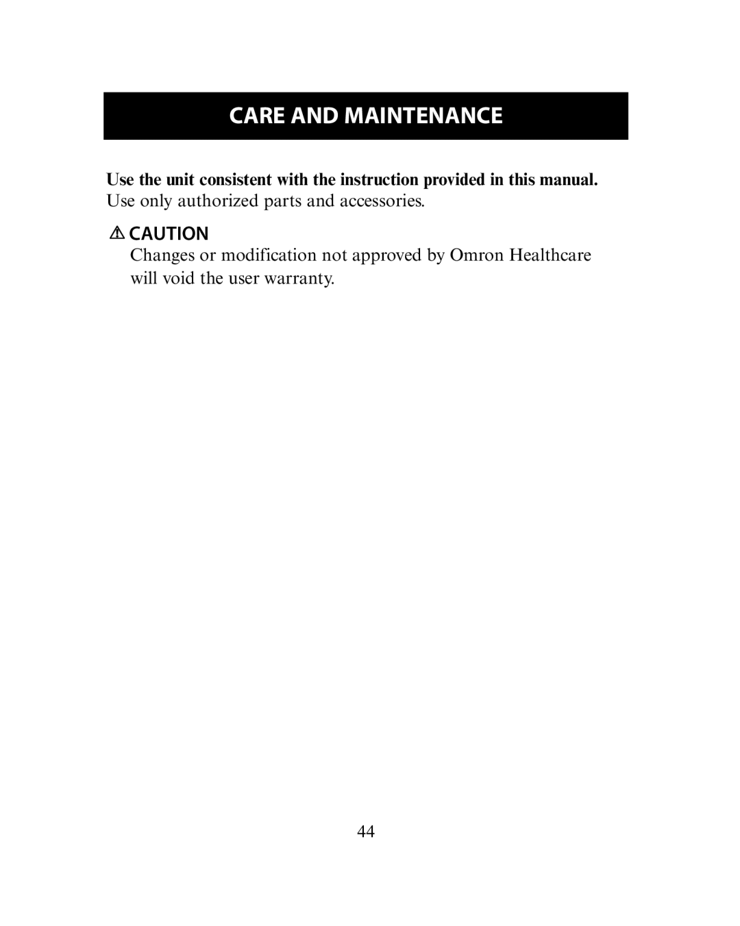 Omron Healthcare HEM-780 instruction manual Care and Maintenance 