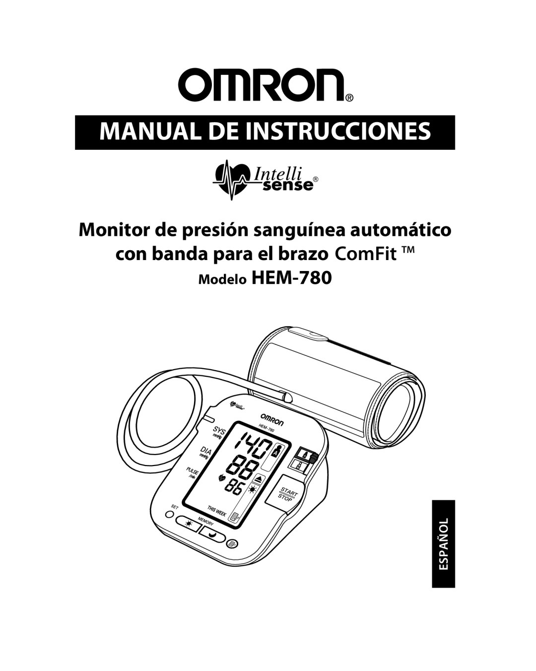 Omron Healthcare HEM-780 instruction manual Manual DE Instrucciones 