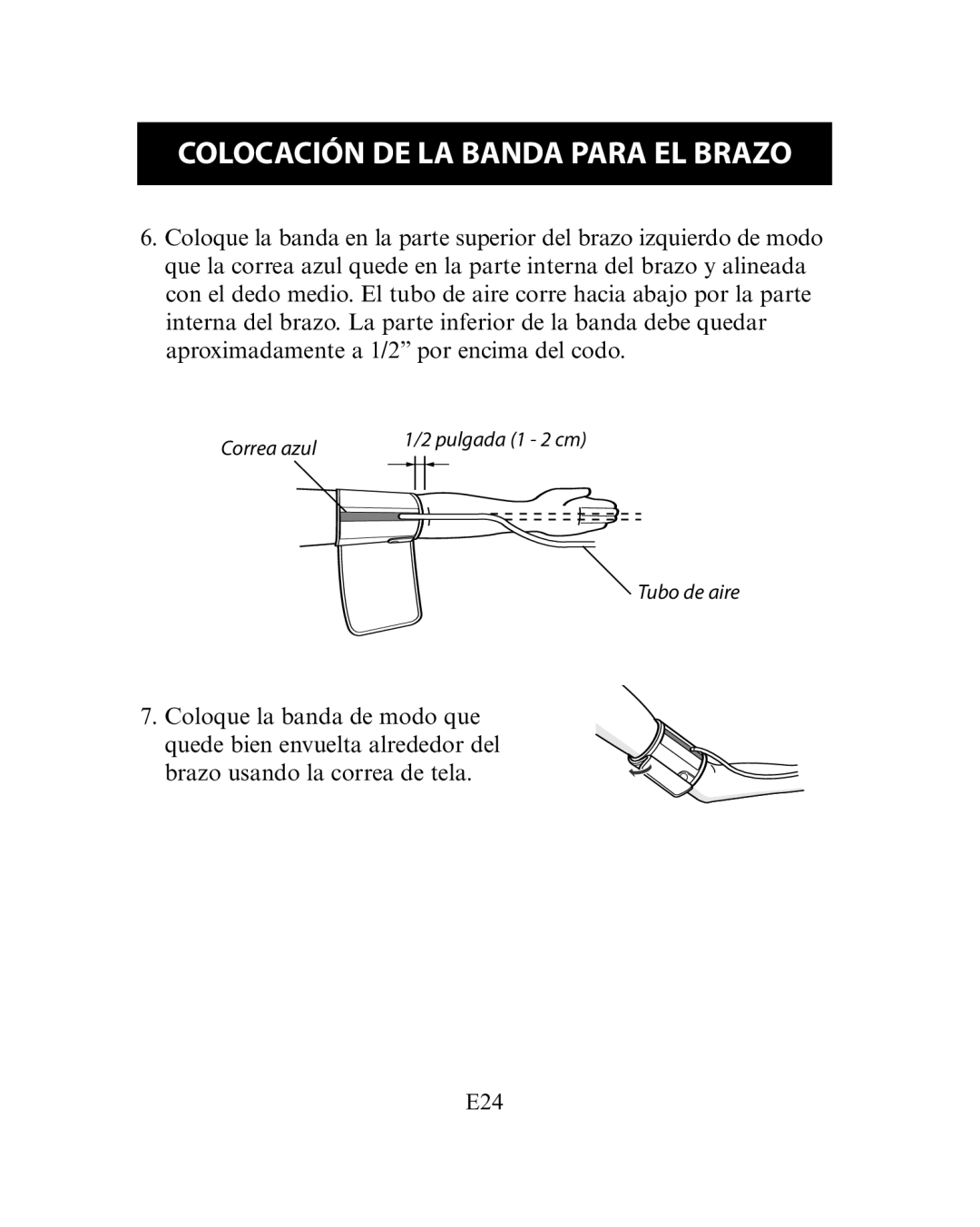 Omron Healthcare HEM-780 instruction manual Correa azul 