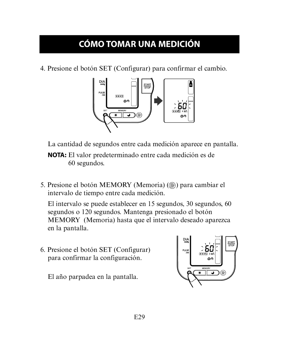 Omron Healthcare HEM-780 instruction manual Cómo Tomar UNA Medición 