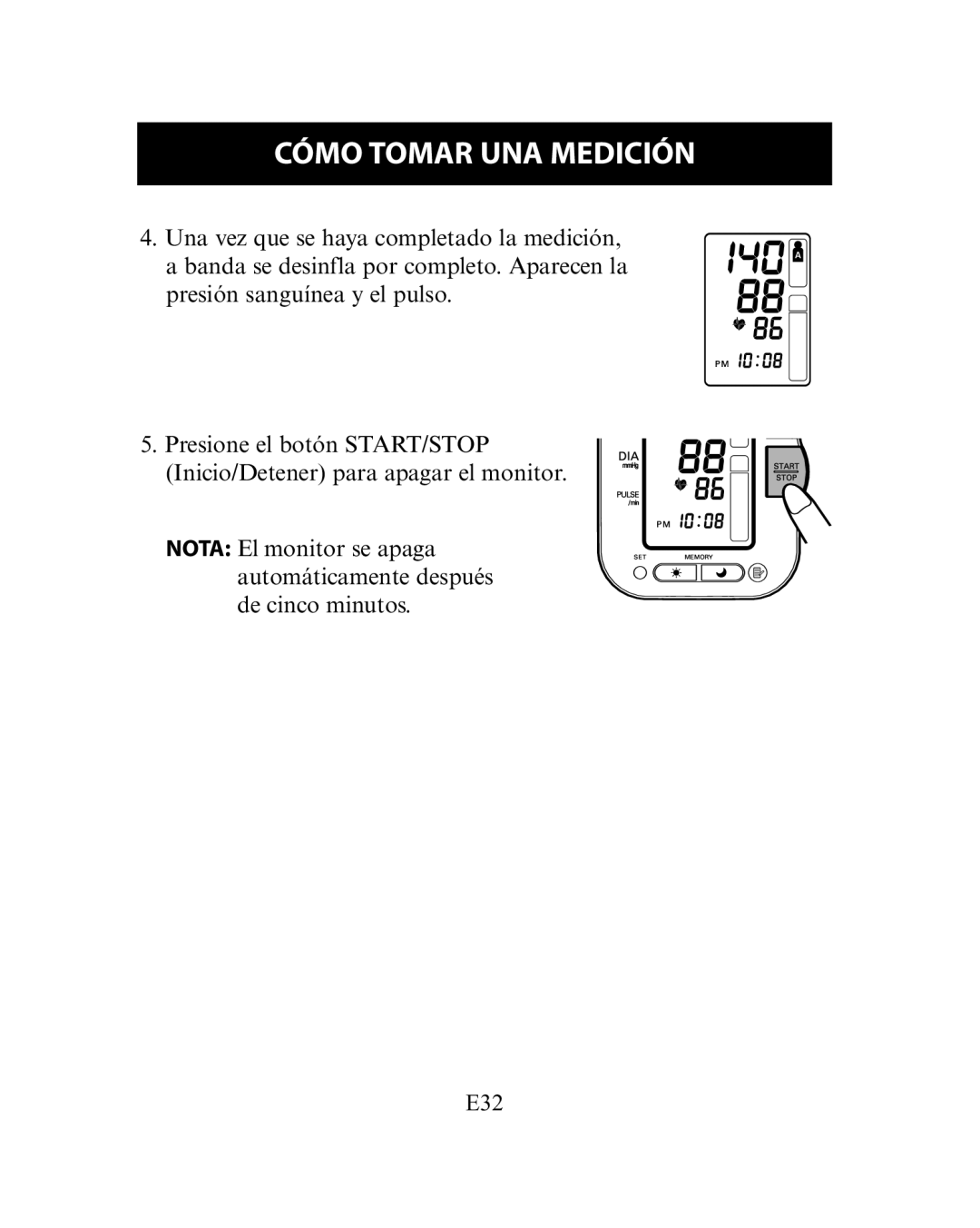 Omron Healthcare HEM-780 instruction manual Cómo Tomar UNA Medición 