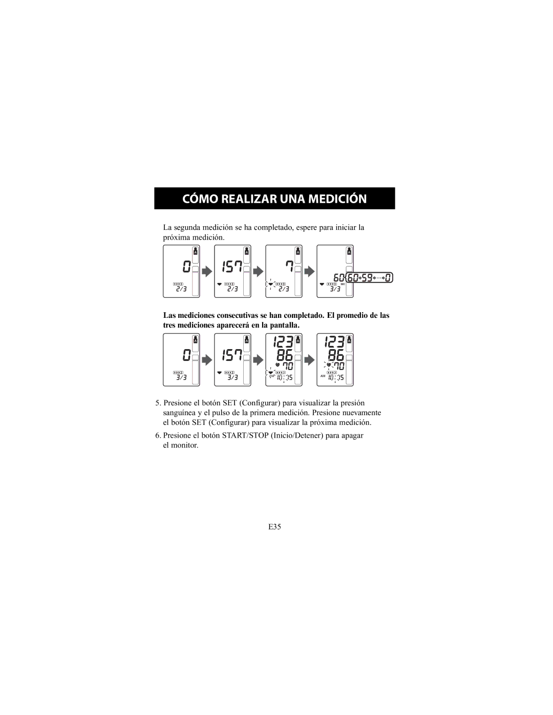 Omron Healthcare HEM-790IT instruction manual Cómo Realizar UNA Medición 