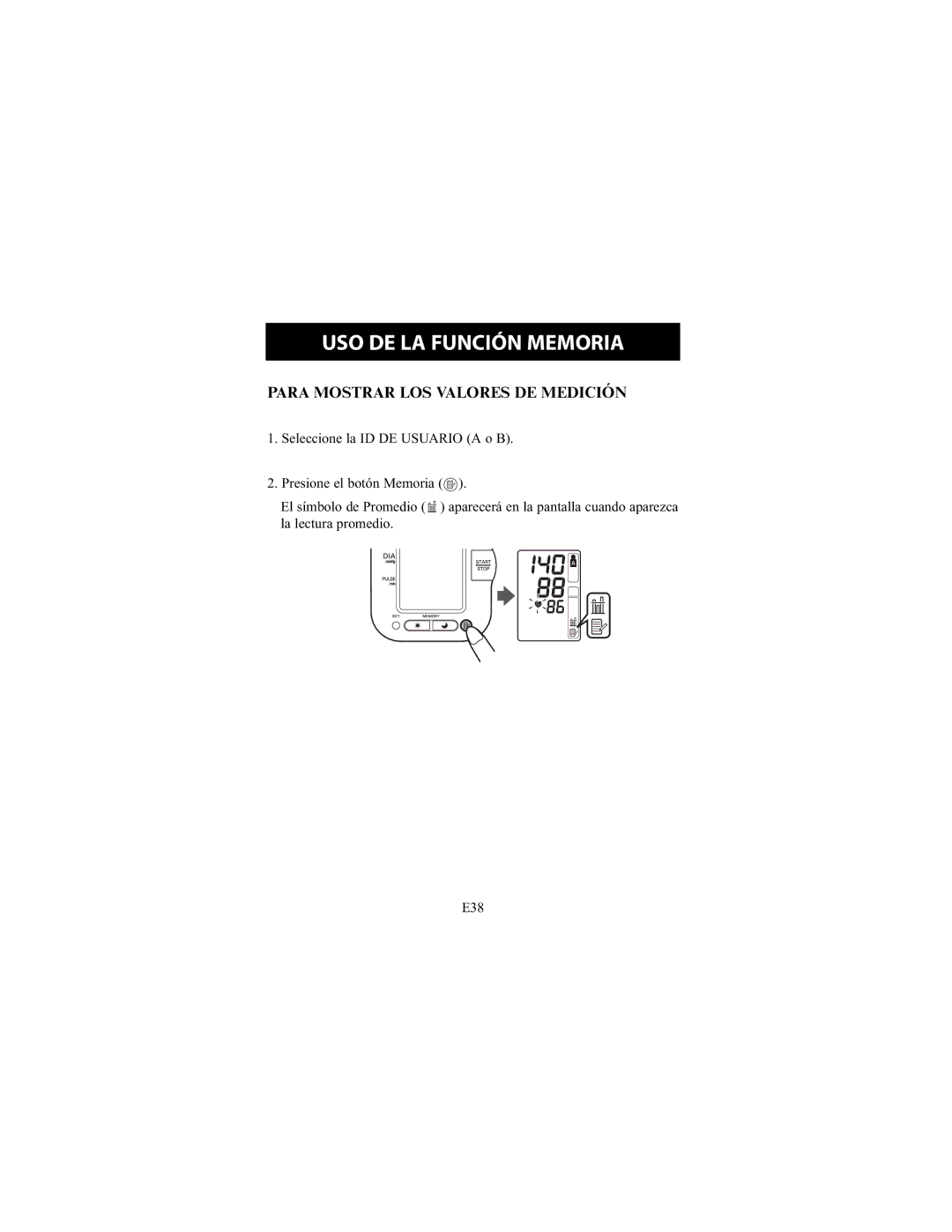 Omron Healthcare HEM-790IT instruction manual Para Mostrar LOS Valores DE Medición 