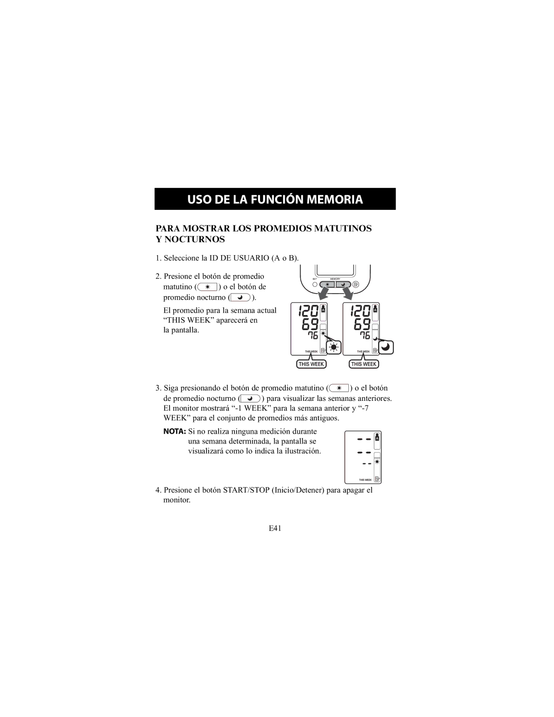 Omron Healthcare HEM-790IT instruction manual Para Mostrar LOS Promedios Matutinos Y Nocturnos 