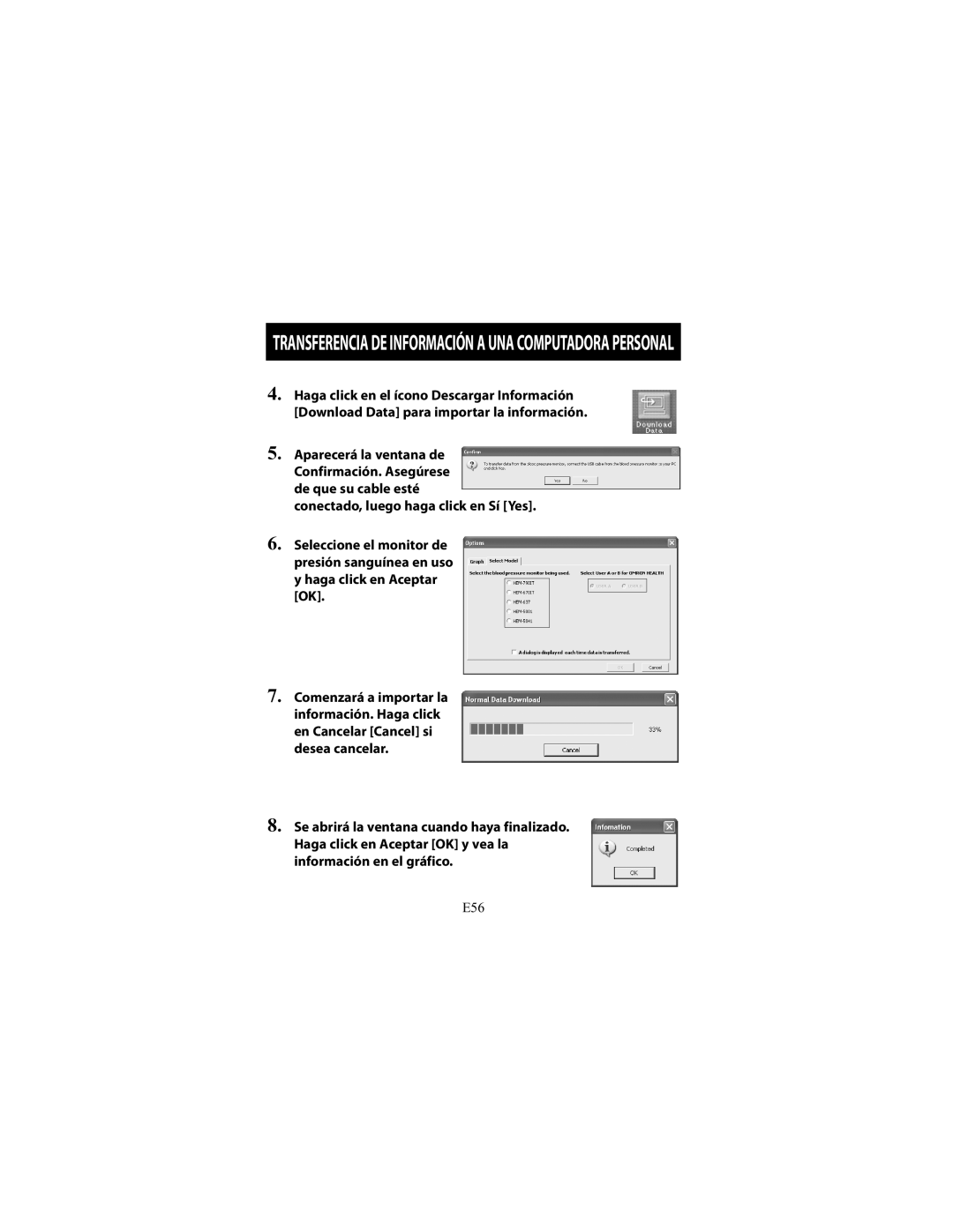 Omron Healthcare HEM-790IT instruction manual E56 