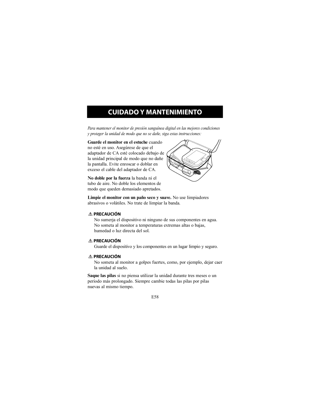 Omron Healthcare HEM-790IT instruction manual Cuidado Y Mantenimiento 