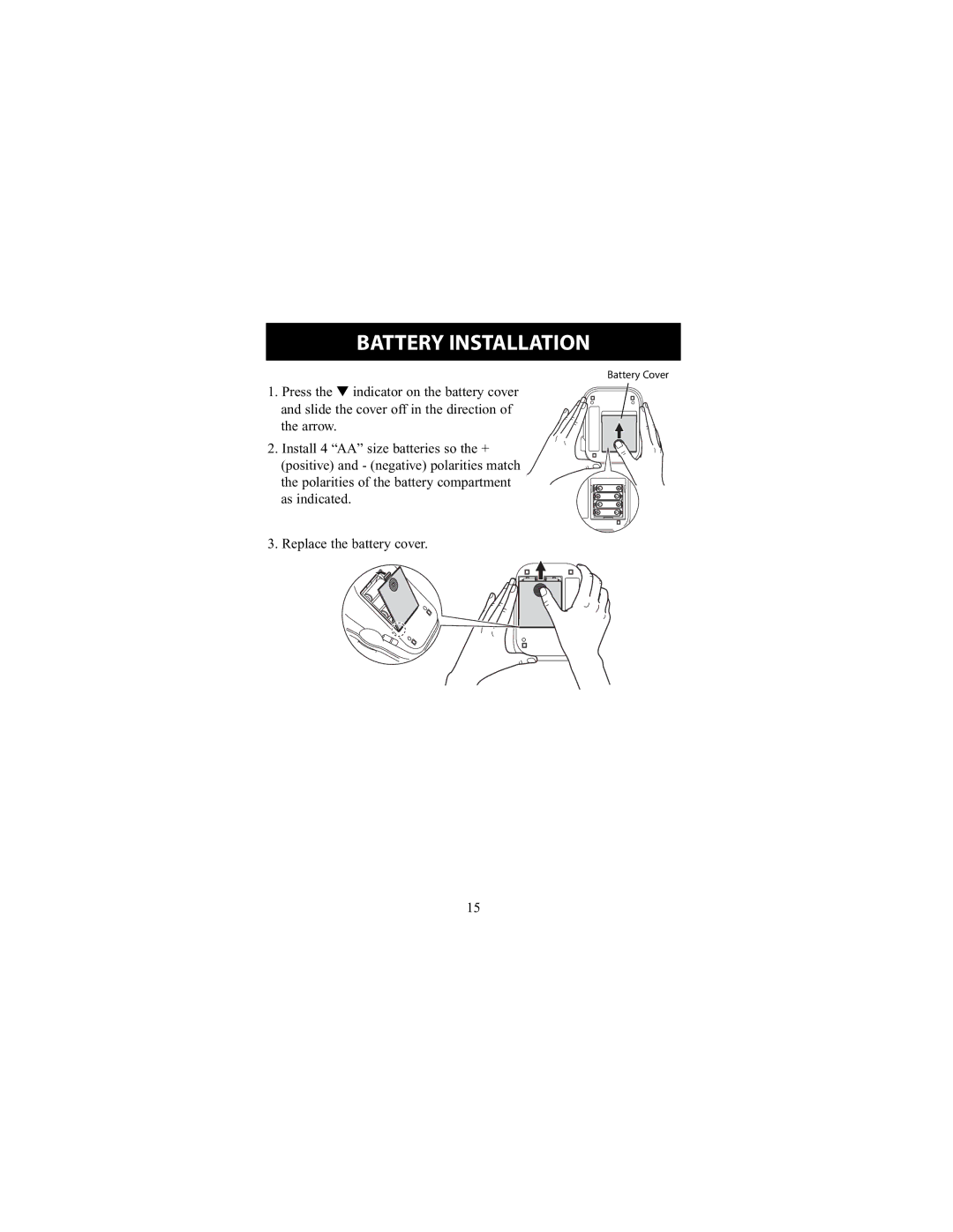 Omron Healthcare HEM-790IT instruction manual Battery Installation 