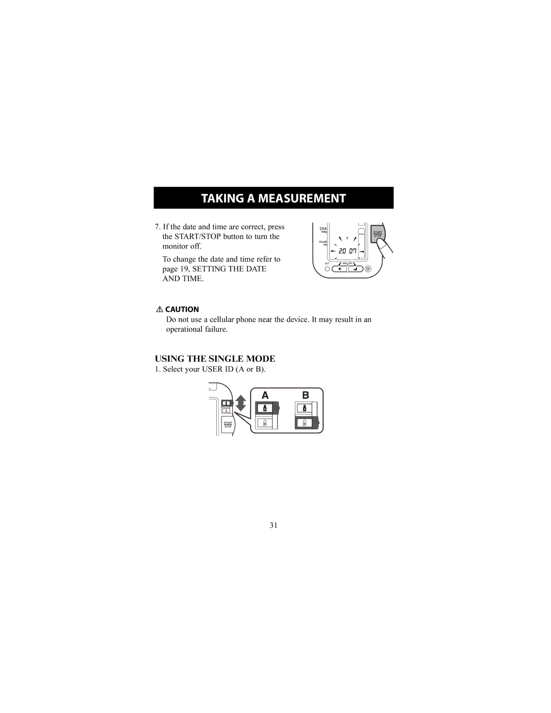 Omron Healthcare HEM-790IT instruction manual Using the Single Mode 