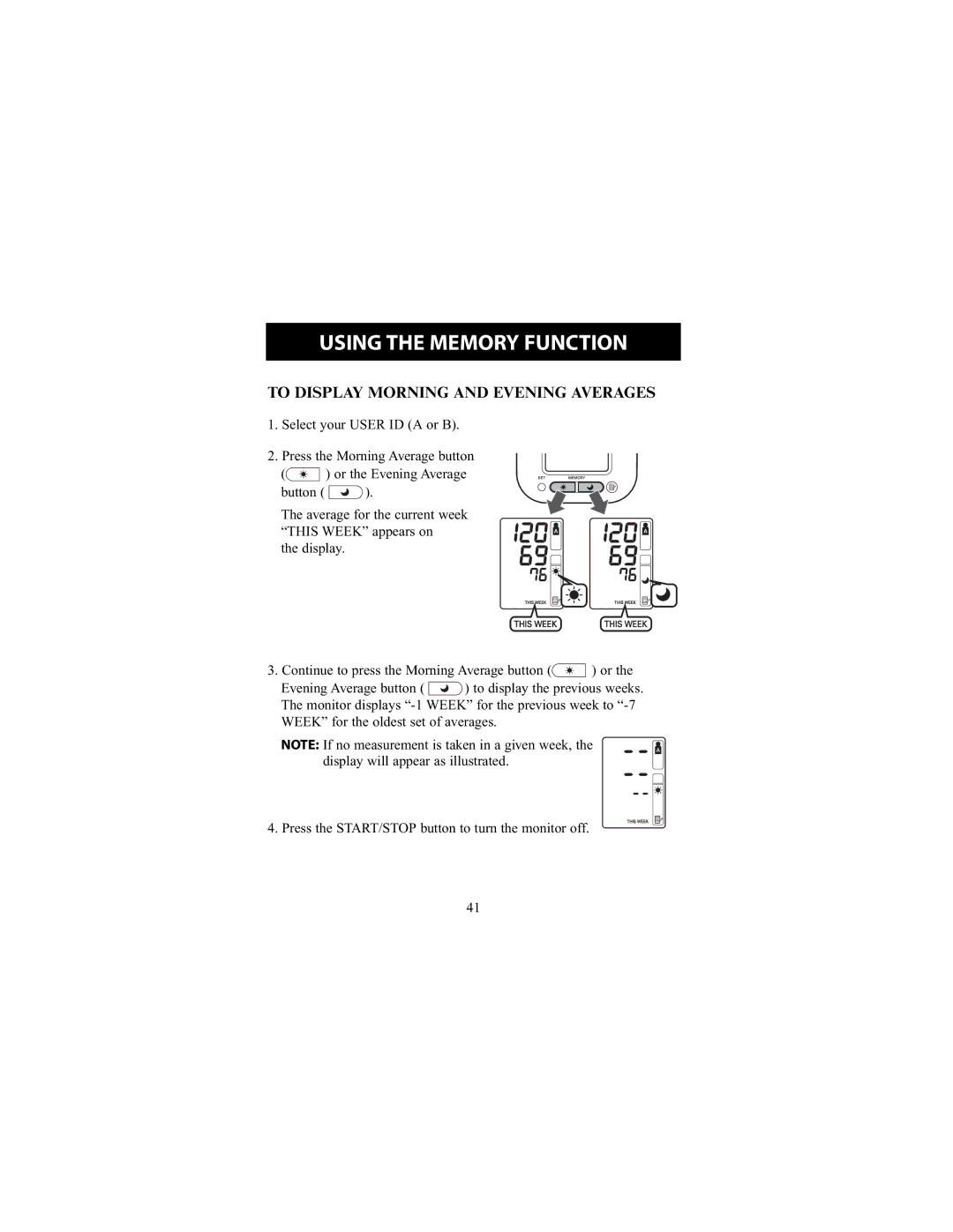 Omron Healthcare HEM-790IT instruction manual To Display Morning and Evening Averages 