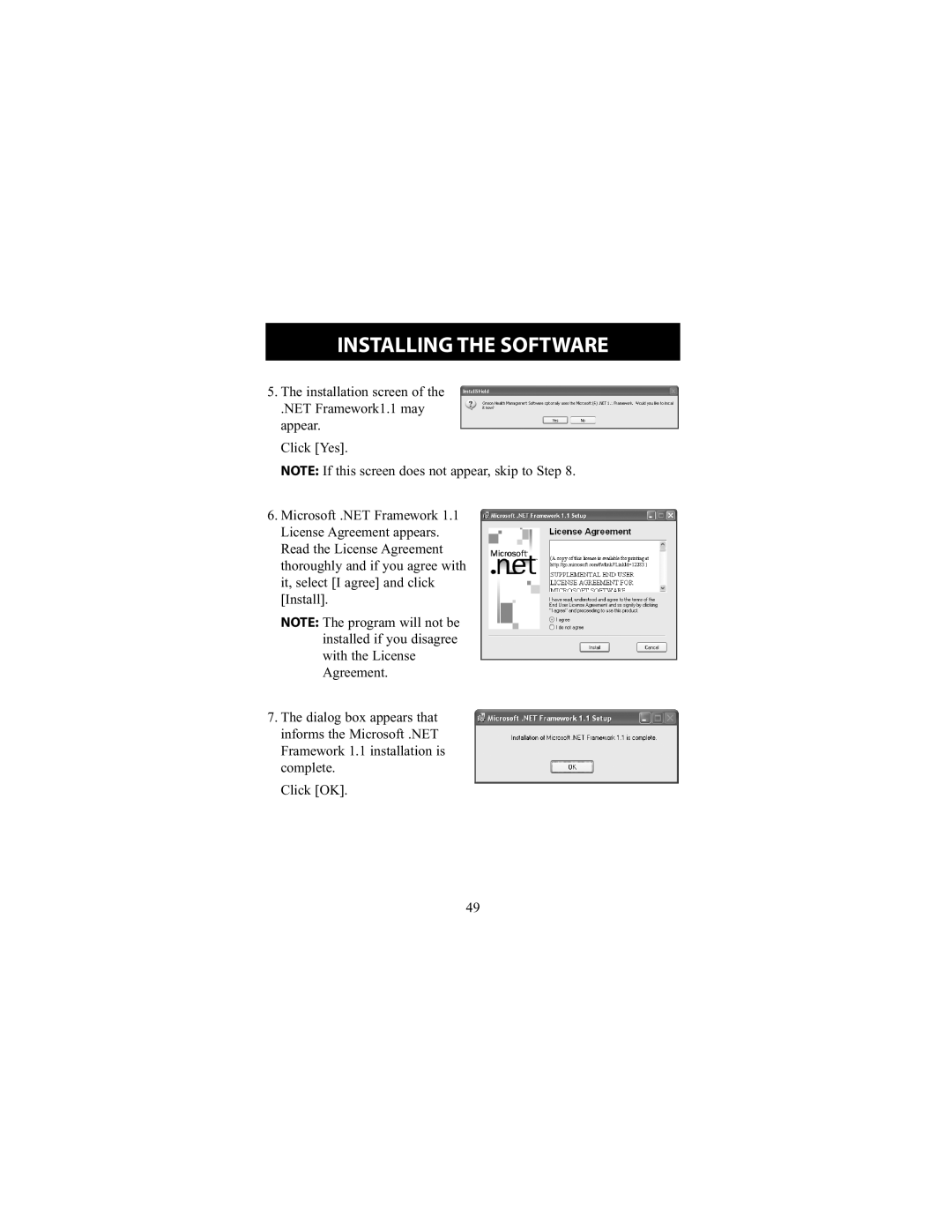 Omron Healthcare HEM-790IT instruction manual Installing the Software 