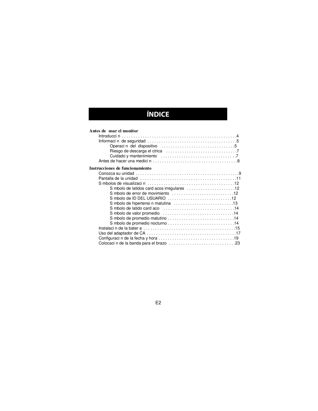 Omron Healthcare HEM-790IT instruction manual Índice, Antes de usar el monitor 