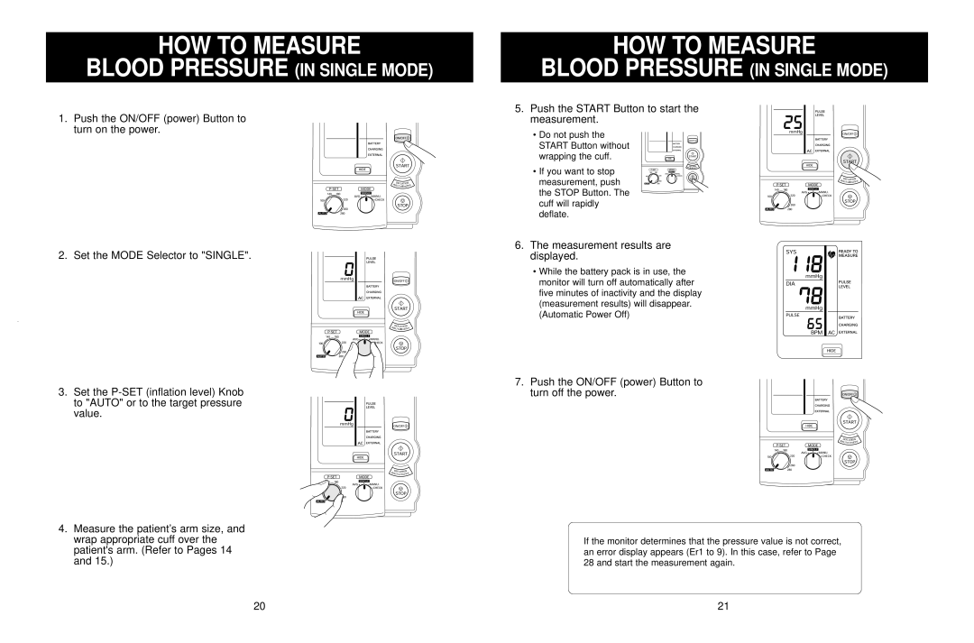 Omron Healthcare HEM-907XL manual HOW to Measure, Blood Pressure in Single Mode 