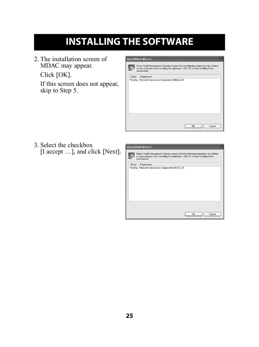 Omron Healthcare HJ-720ITC instruction manual Installing the Software 