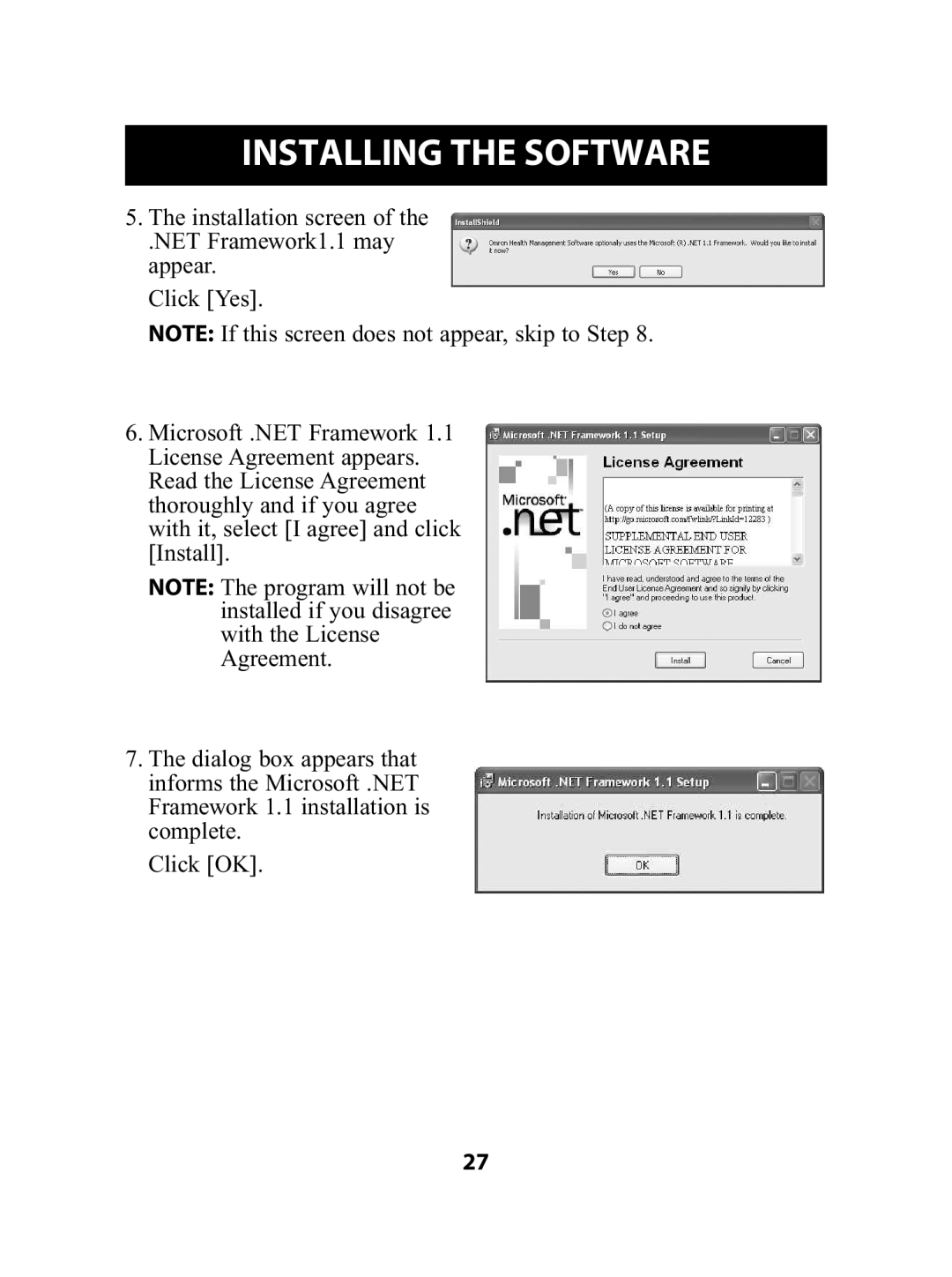 Omron Healthcare HJ-720ITC instruction manual Installing the Software 