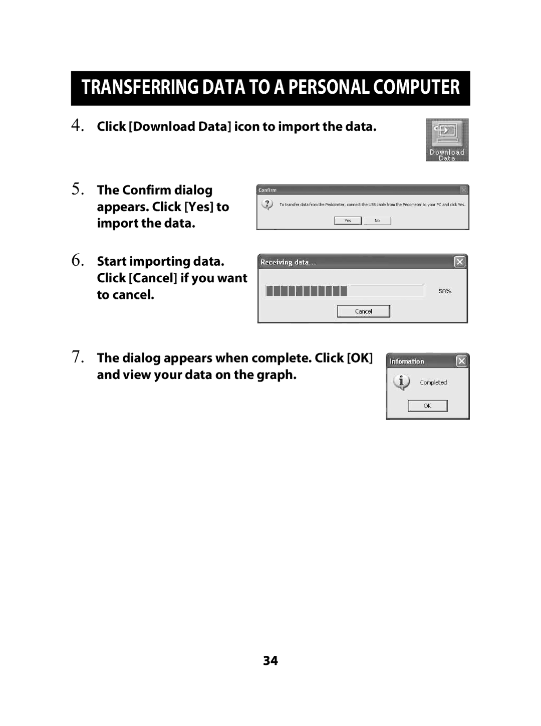 Omron Healthcare HJ-720ITC instruction manual Transferring Data to a Personal Computer 