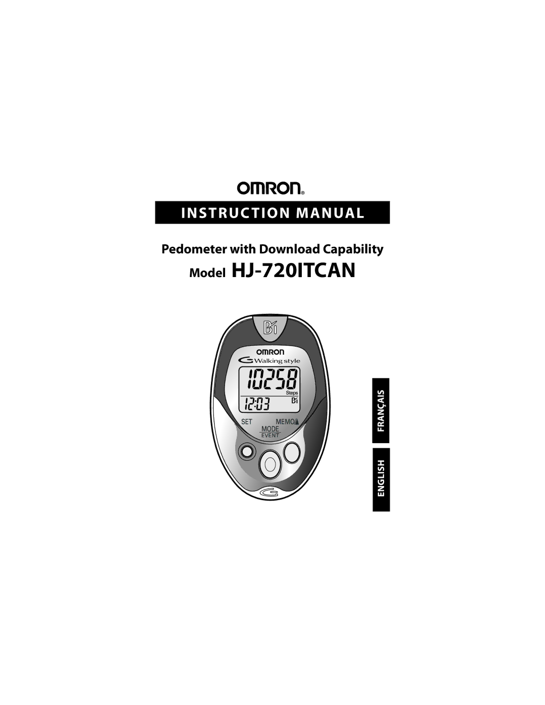 Omron Healthcare instruction manual Model HJ-720ITCAN 