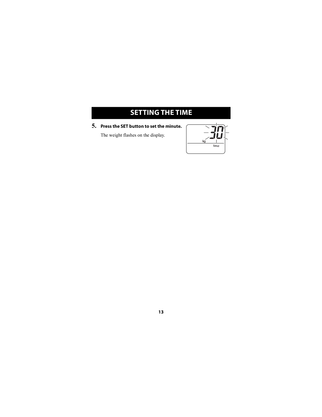 Omron Healthcare HJ-720ITCAN instruction manual Press the SET button to set the minute 