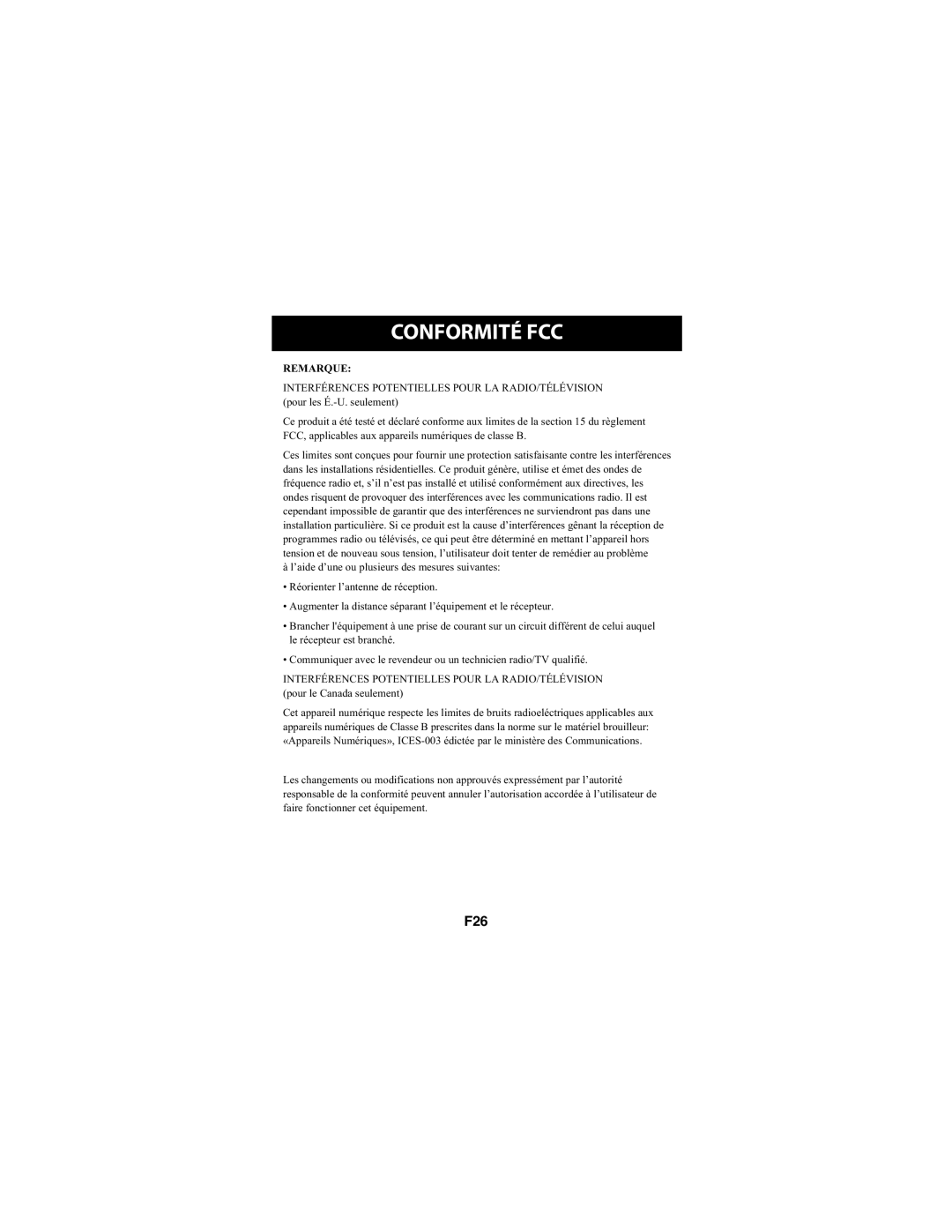 Omron Healthcare HJ-720ITCAN instruction manual Conformité FCC, Remarque 