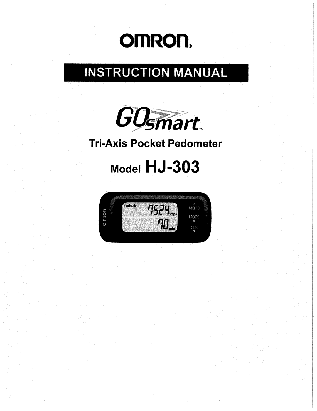 Omron Healthcare HJ-303, HJ303 manual 