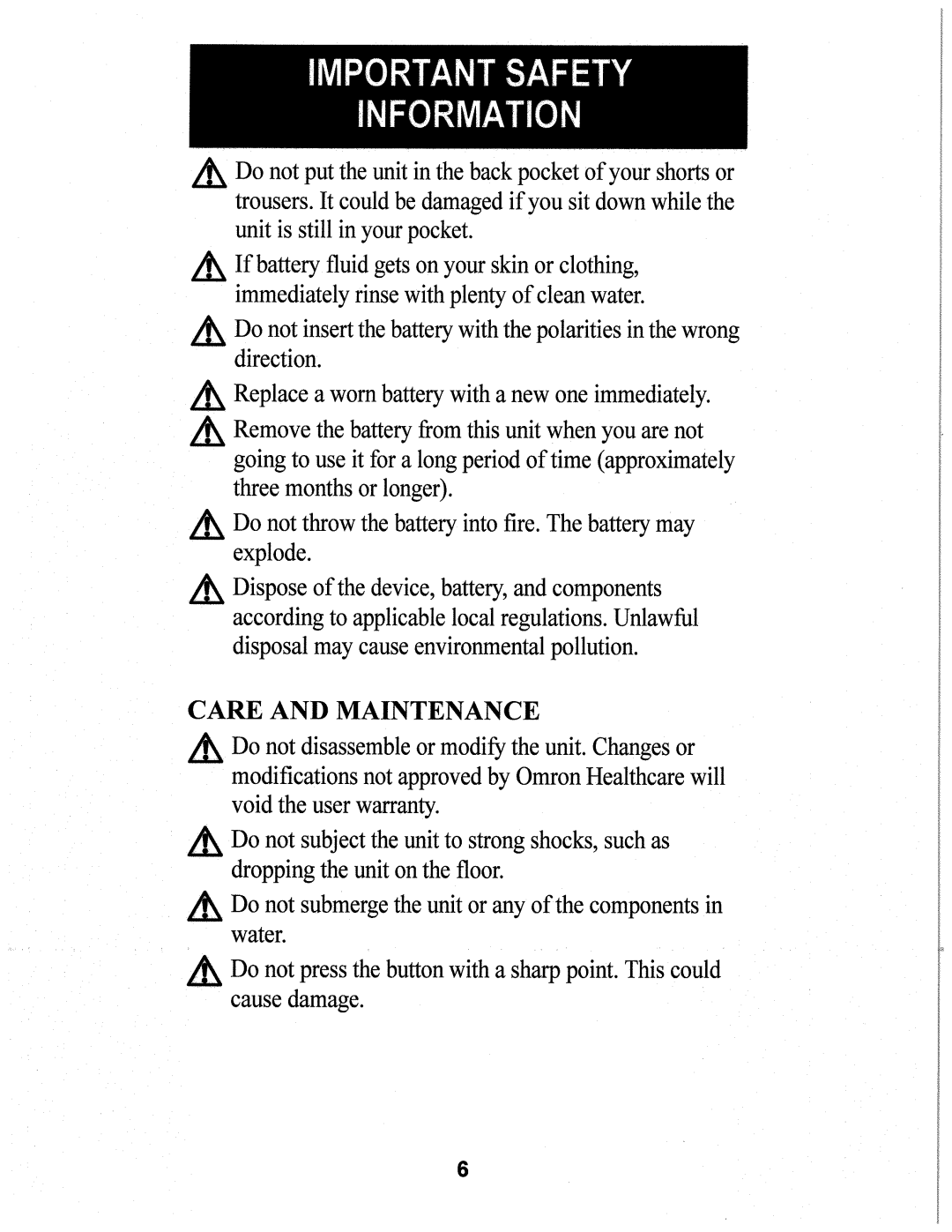 Omron Healthcare HJ303, HJ-303 manual 