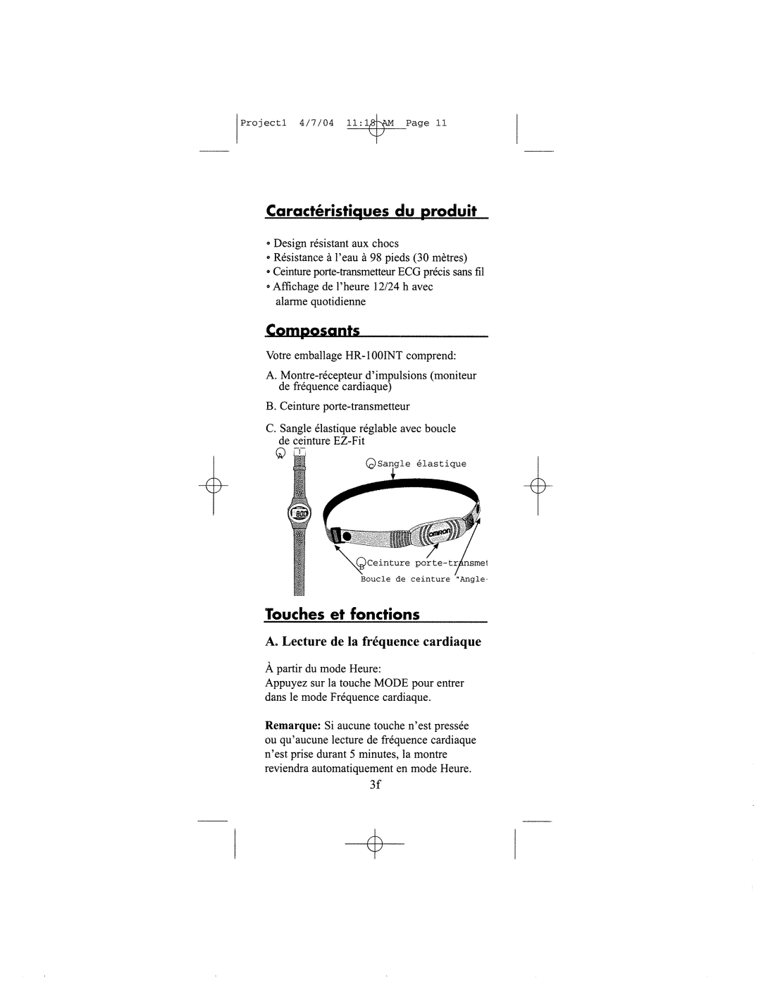 Omron Healthcare HR-100 manual 