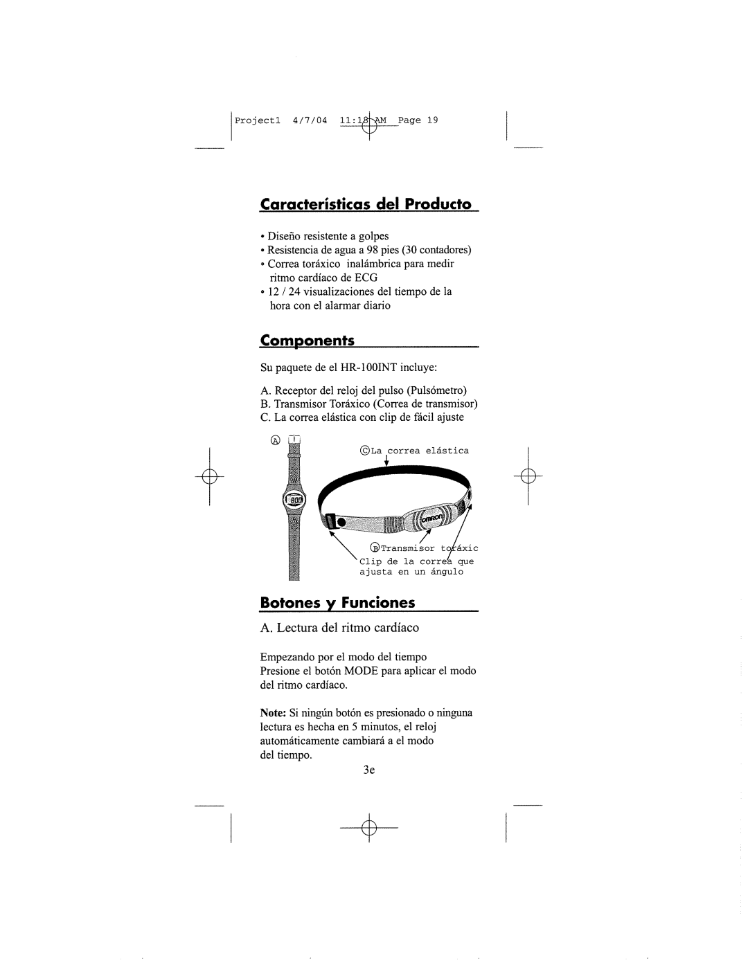 Omron Healthcare HR-100 manual 