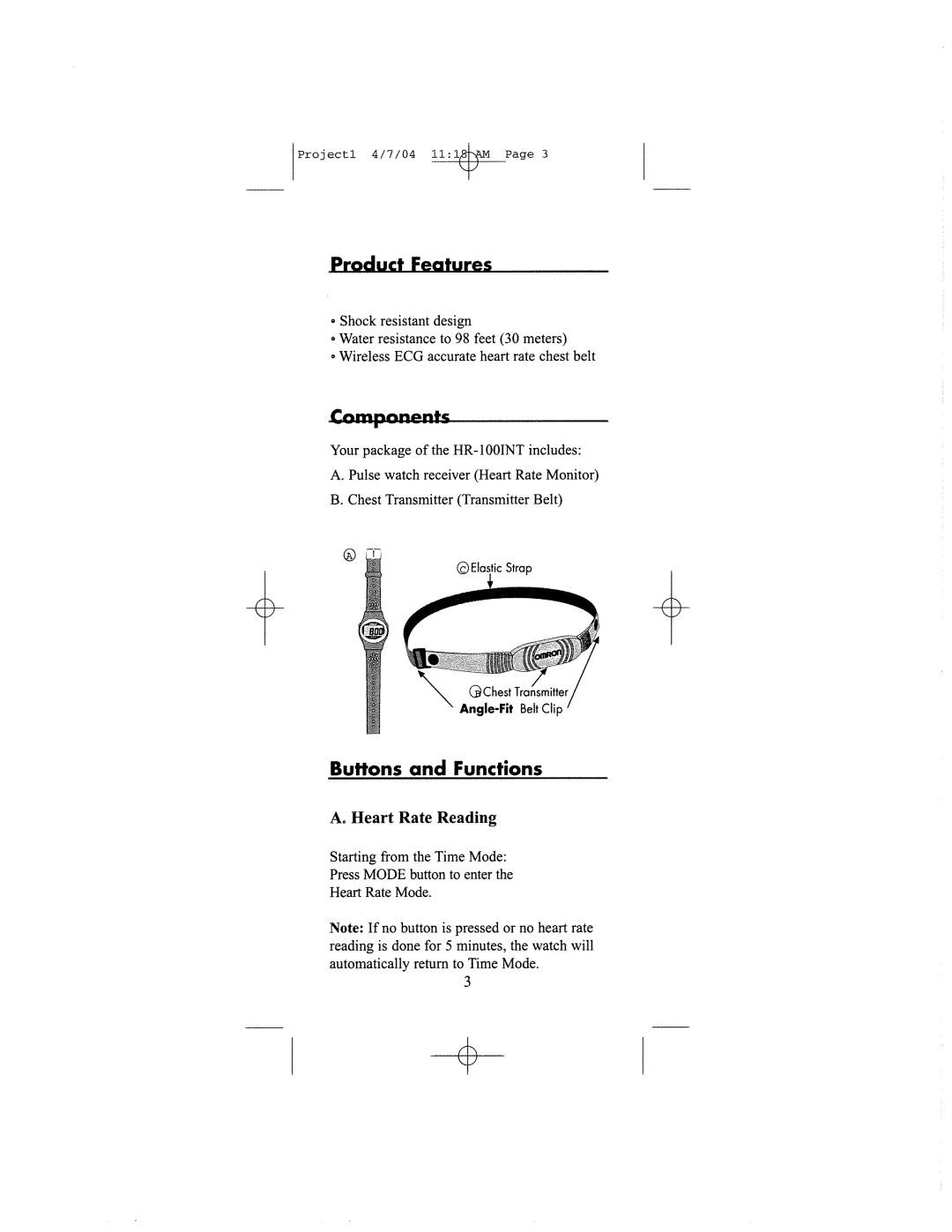 Omron Healthcare HR-100 manual 