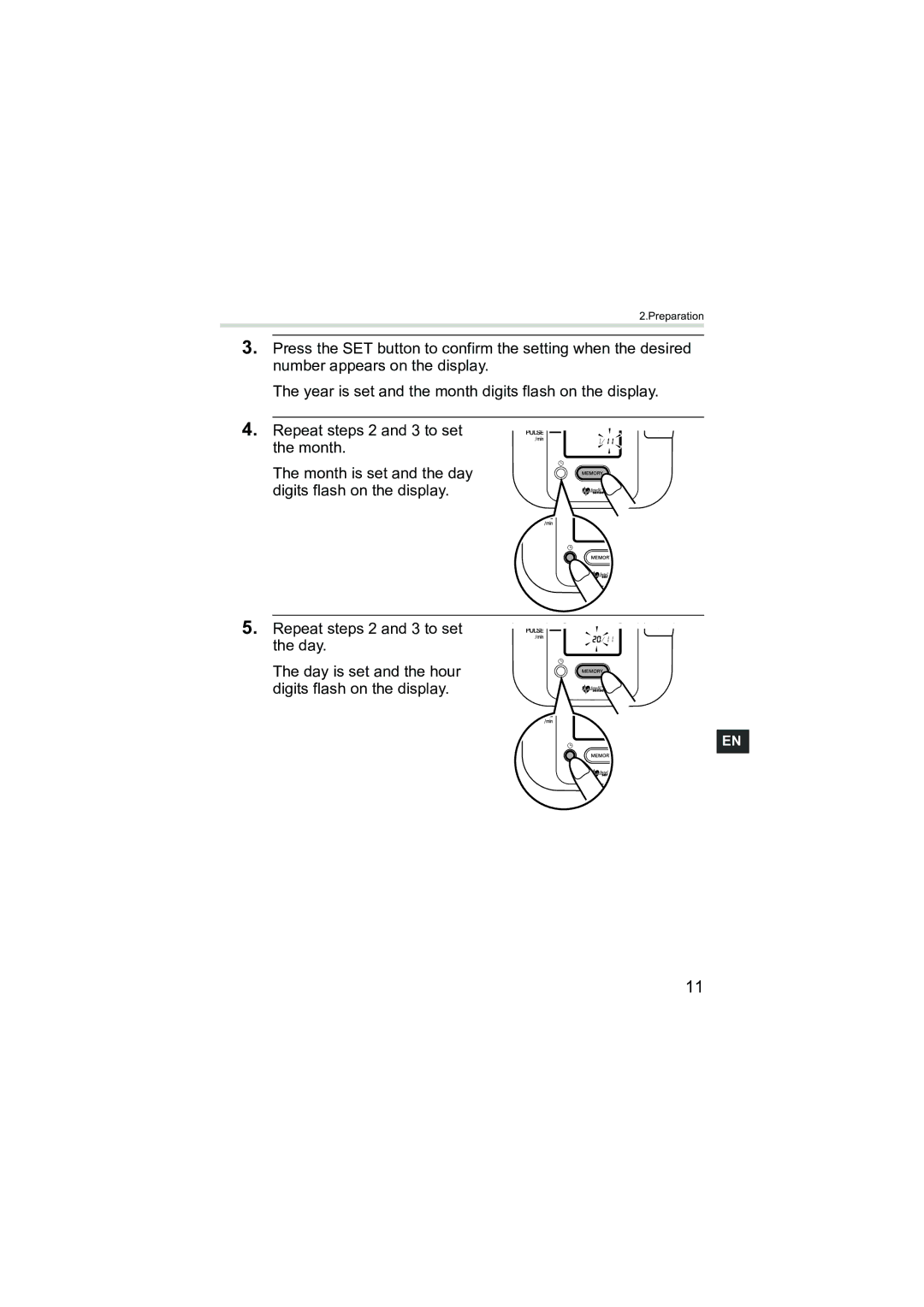 Omron Healthcare M3 instruction manual Preparation 