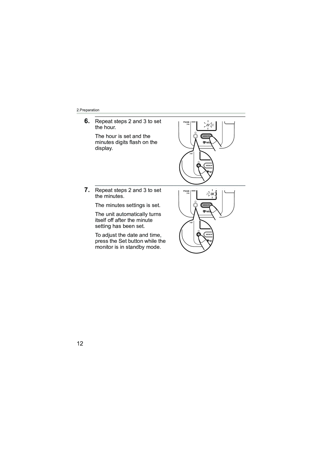 Omron Healthcare M3 instruction manual Preparation 