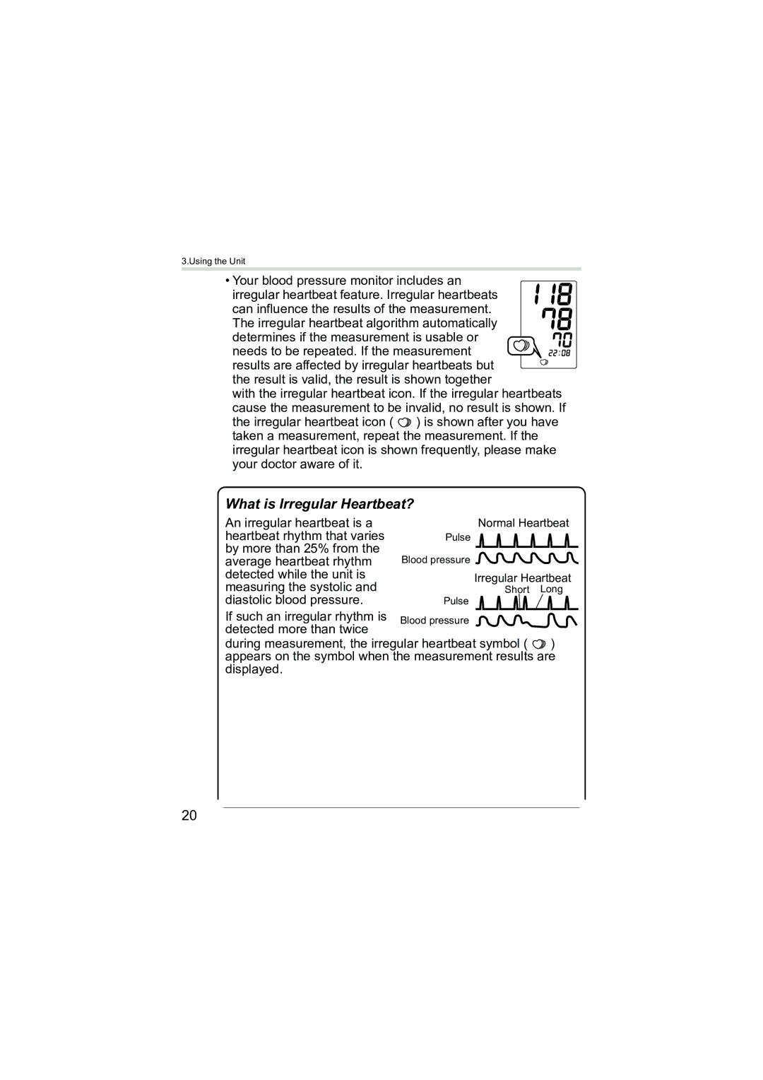 Omron Healthcare M3 instruction manual What is Irregular Heartbeat? 