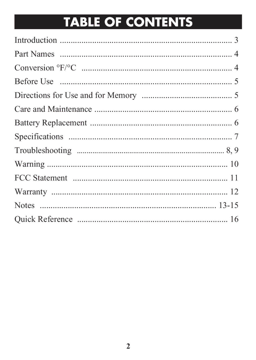 Omron Healthcare MC-514 manual Table of Contents 