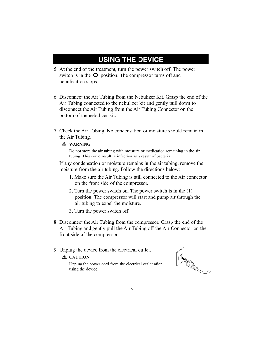 Omron Healthcare NE-C25 instruction manual Using the Device 