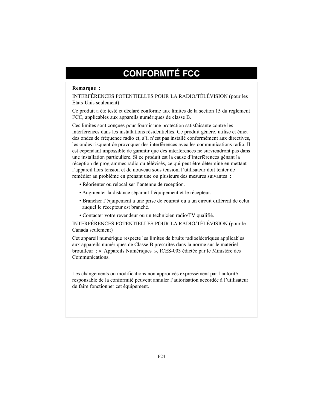 Omron Healthcare NE-C25 instruction manual Conformité FCC, Remarque 