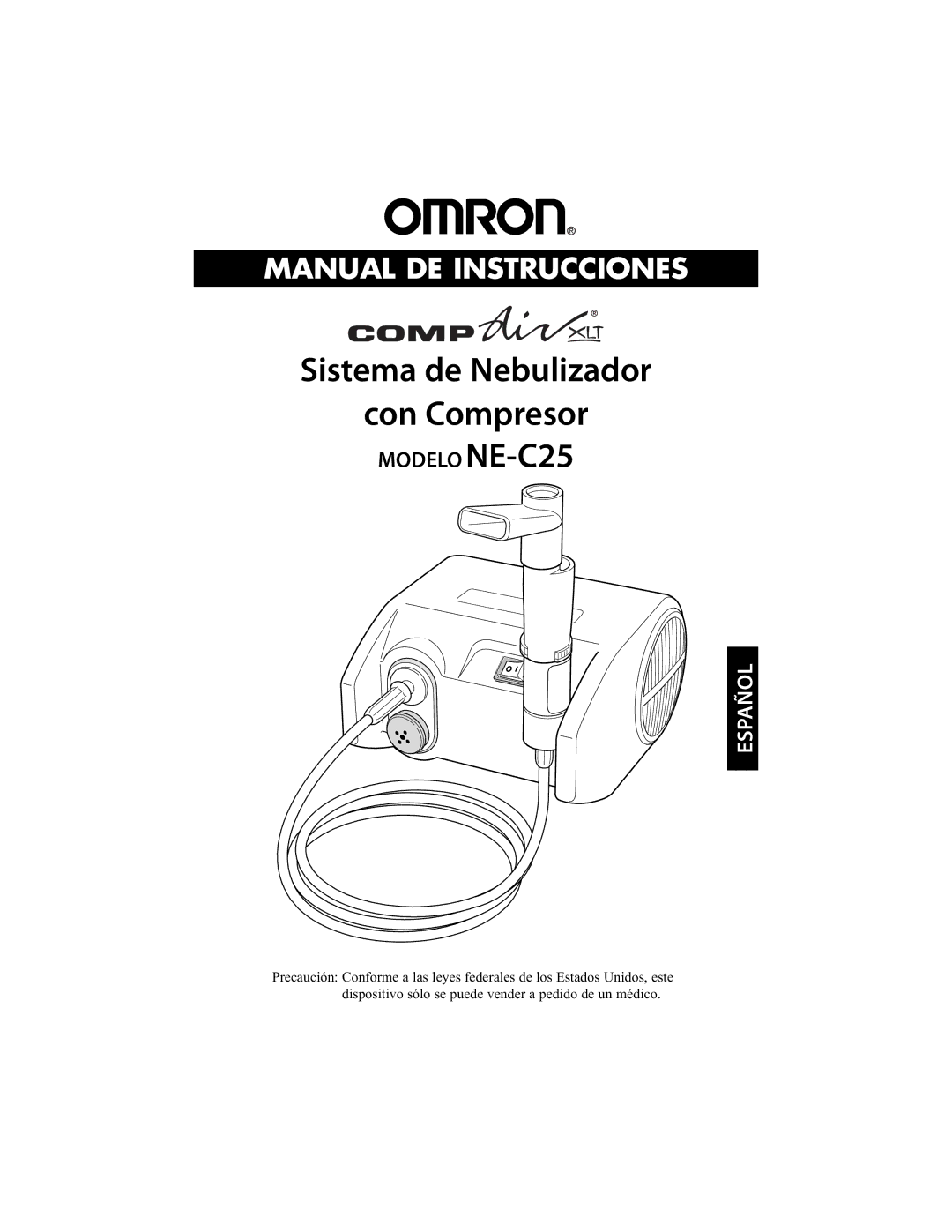 Omron Healthcare NE-C25 instruction manual Sistema de Nebulizador Con Compresor 