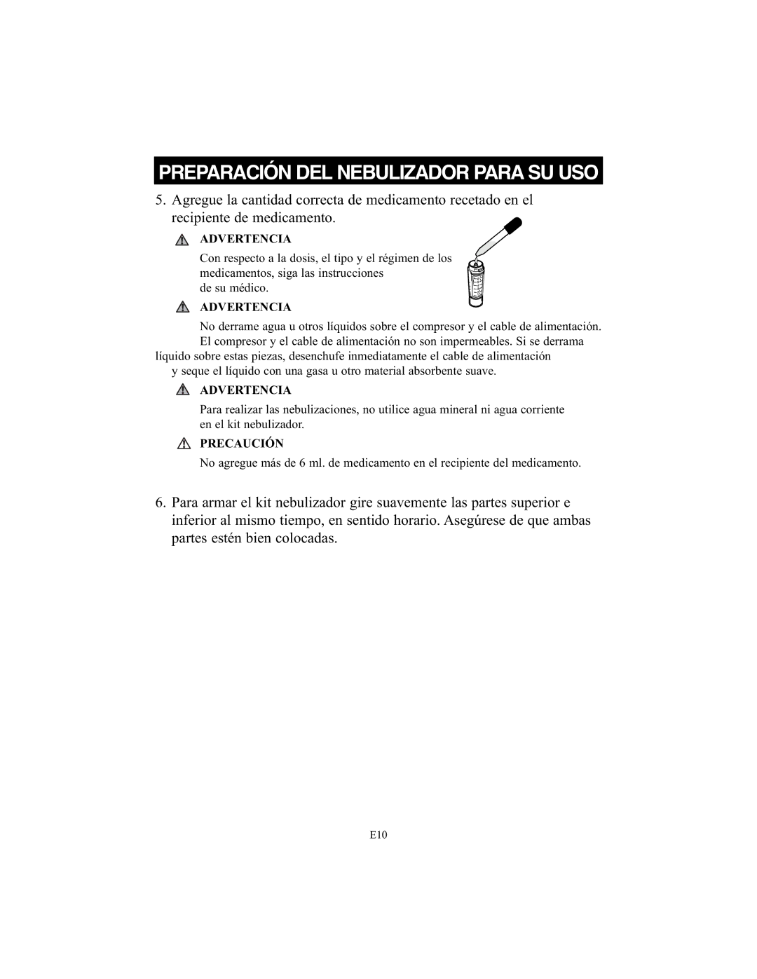 Omron Healthcare NE-C25 instruction manual Instrucciones de funcionamiento 