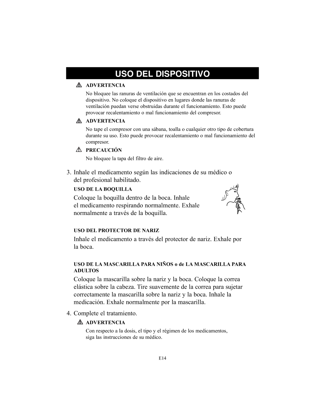 Omron Healthcare NE-C25 instruction manual E14 