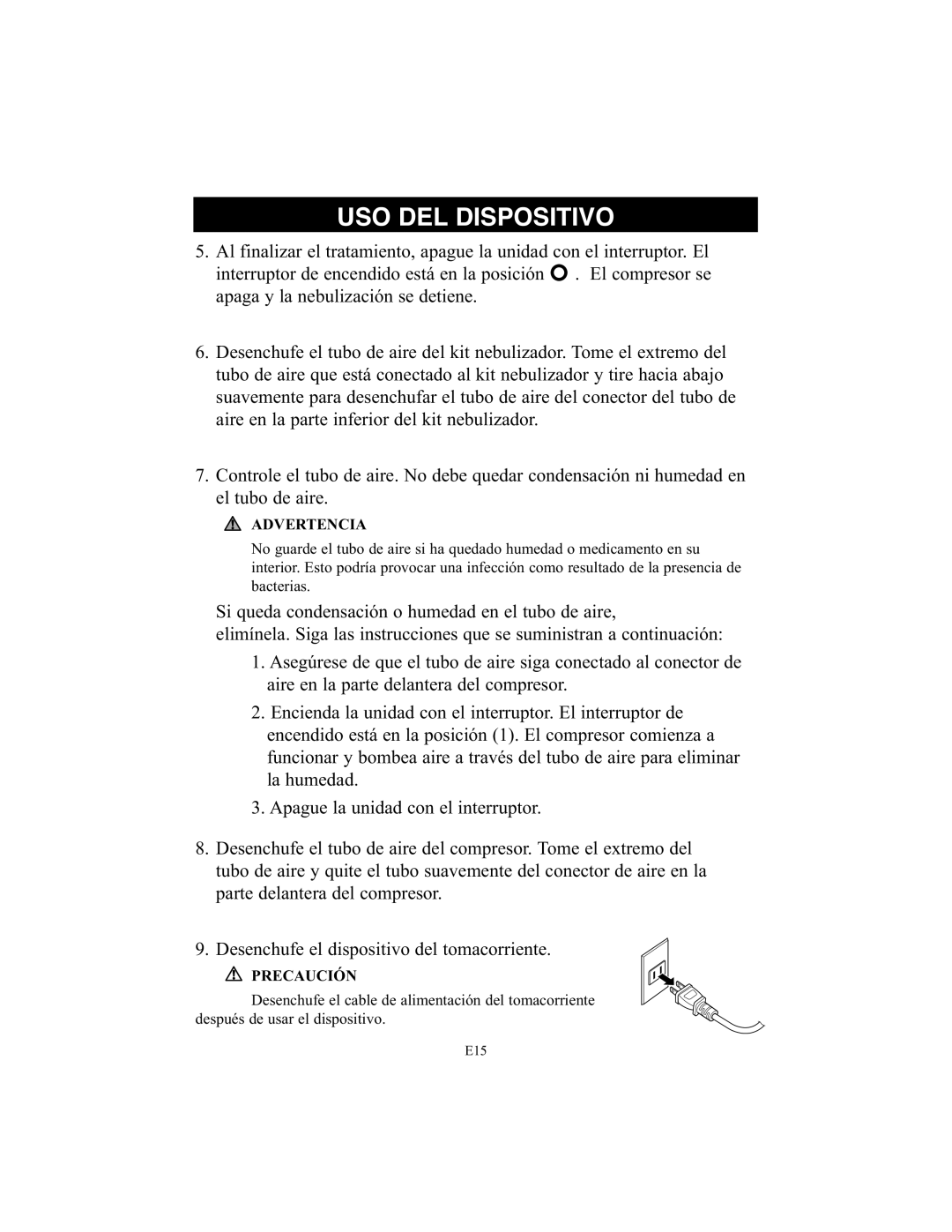 Omron Healthcare NE-C25 instruction manual E15 