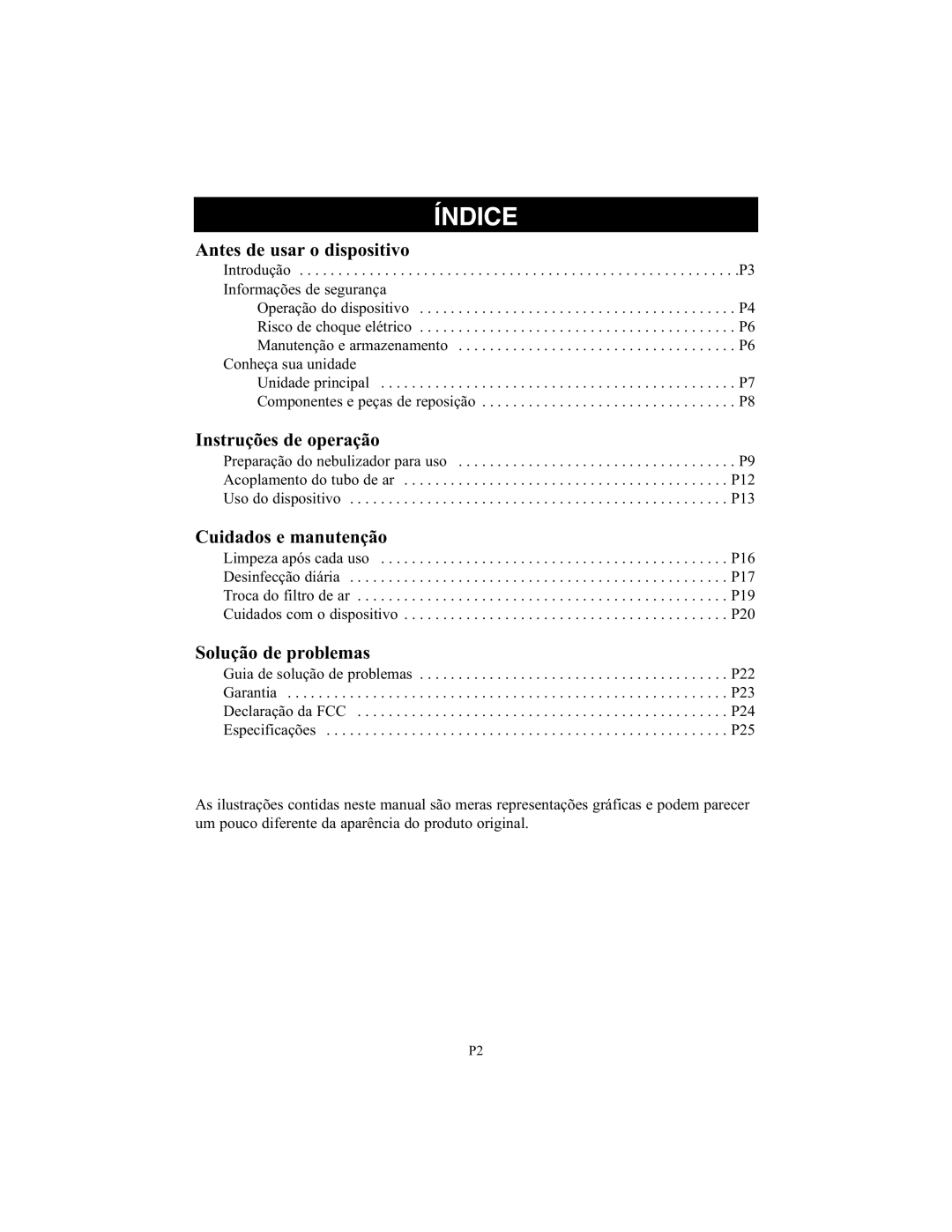 Omron Healthcare NE-C25 instruction manual Antes de usar o dispositivo 