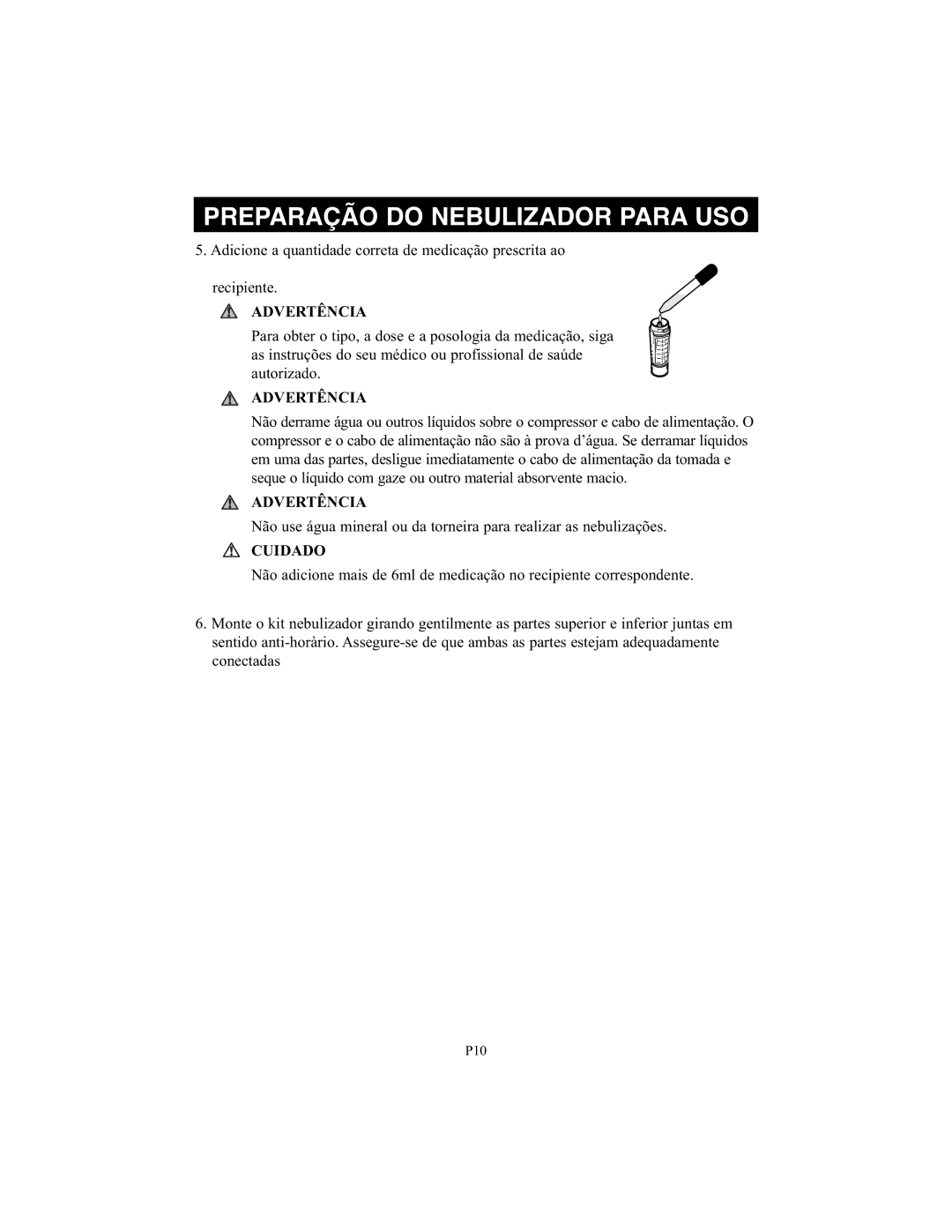 Omron Healthcare NE-C25 instruction manual Instruções de operação 