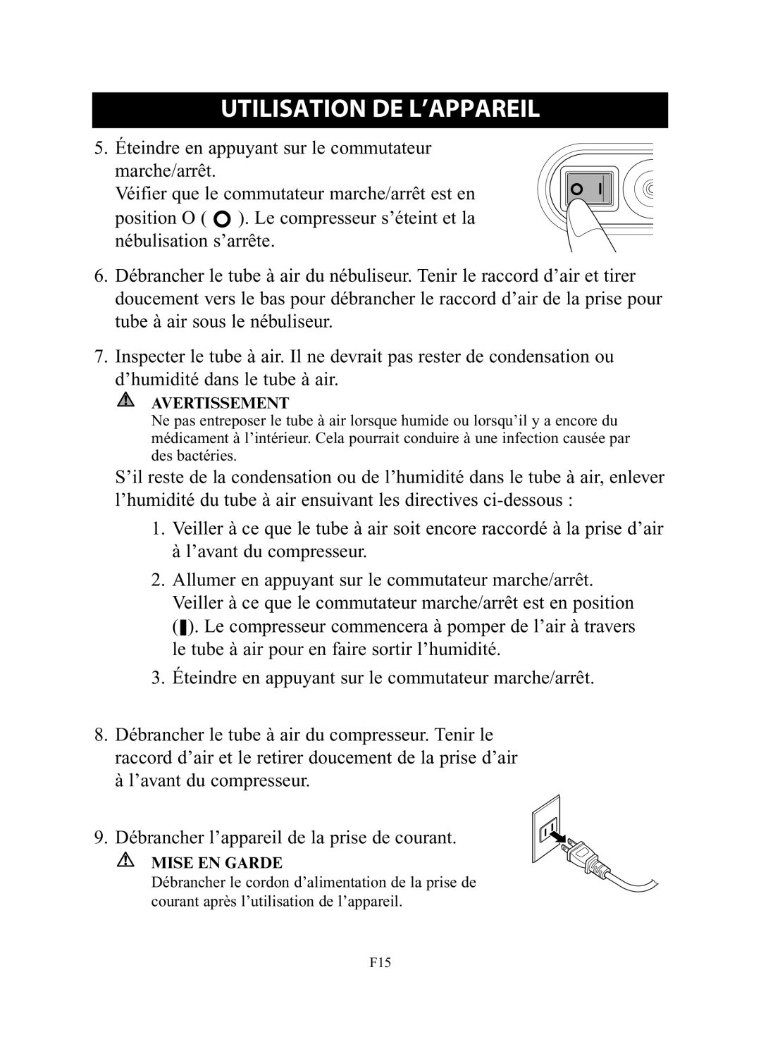 Omron Healthcare NE-C28 instruction manual F15 