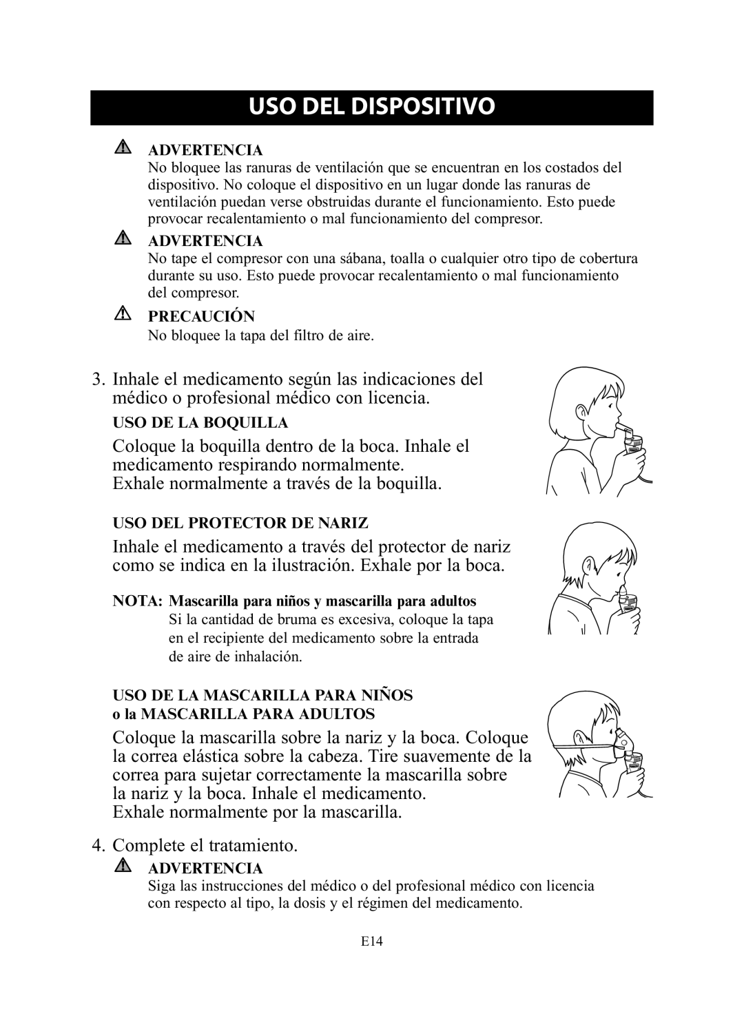 Omron Healthcare NE-C28 instruction manual E14 