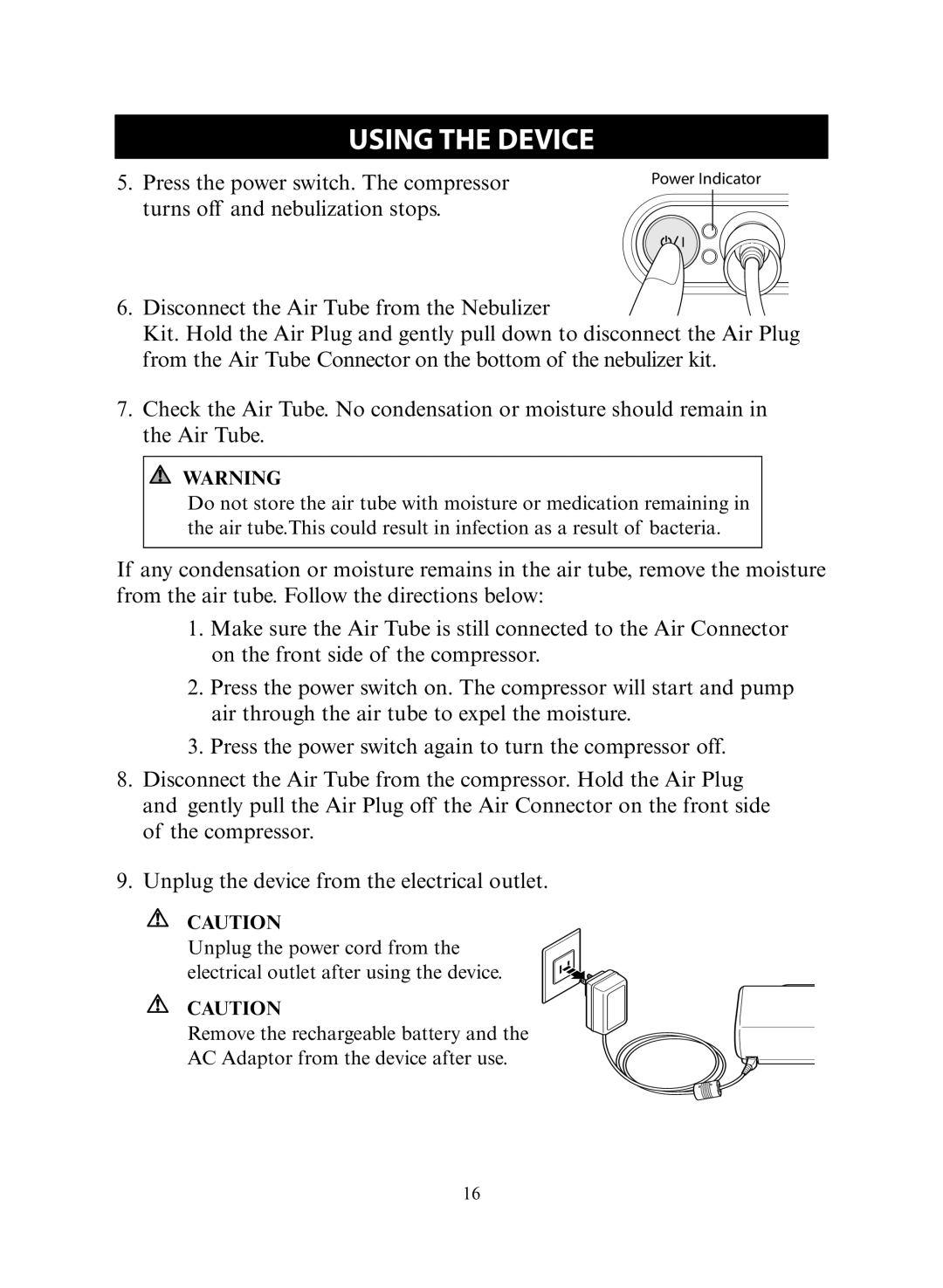 Omron Healthcare NE-C30 instruction manual Power Indicator 