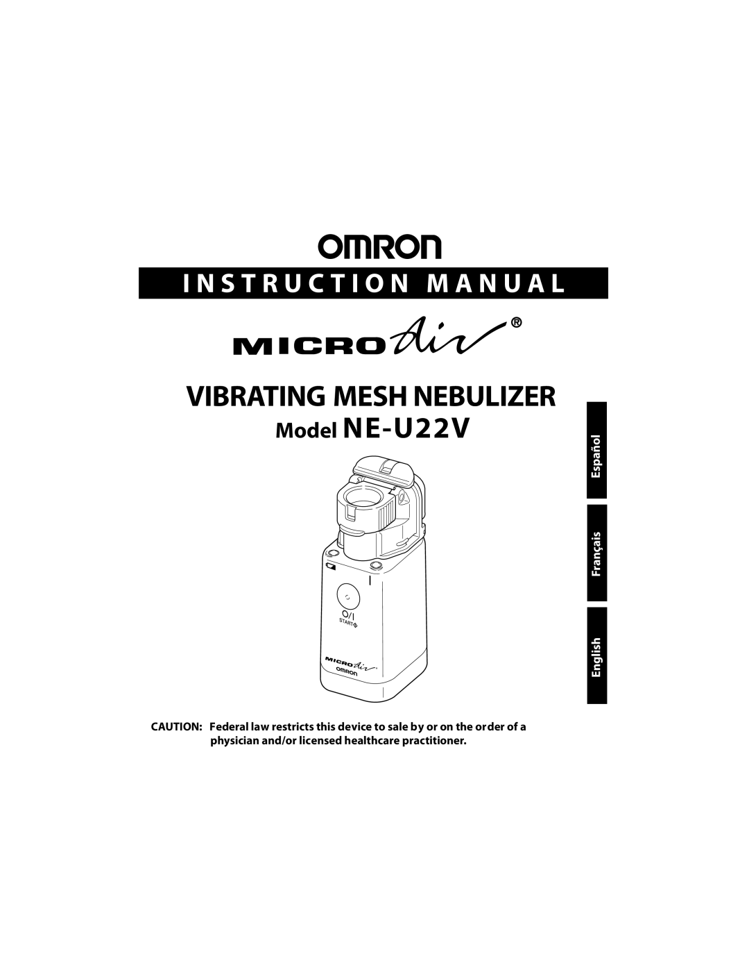 Omron Healthcare instruction manual Model NE-U22V 