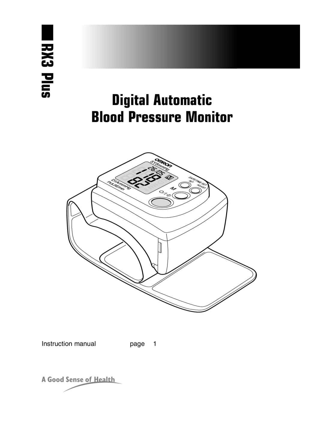 Omron Healthcare manual RX3 Plus 