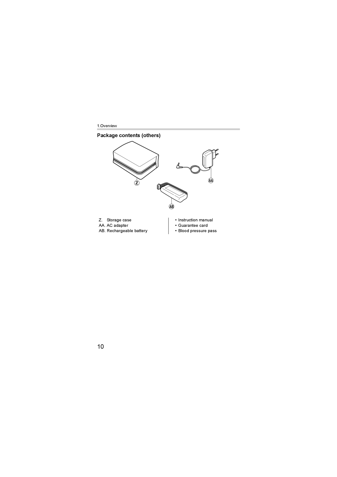 Omron HEM-SOLAR instruction manual Package contents others 